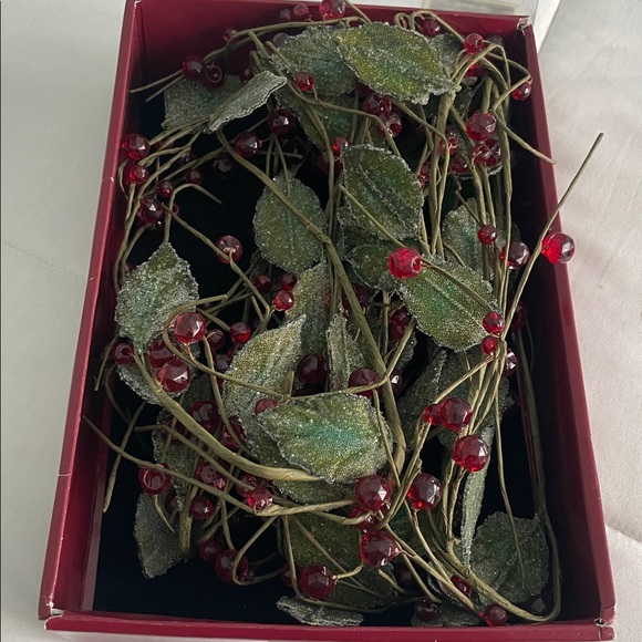 Target 9’ Holiday Garland with Red acrylic berries and green frosted leaves - Picture 4 of 5